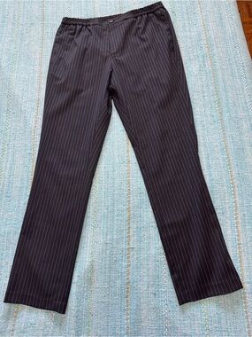 Topman Black Pinstripe Men’s Dress Pants with elastic waist band / versatile fit